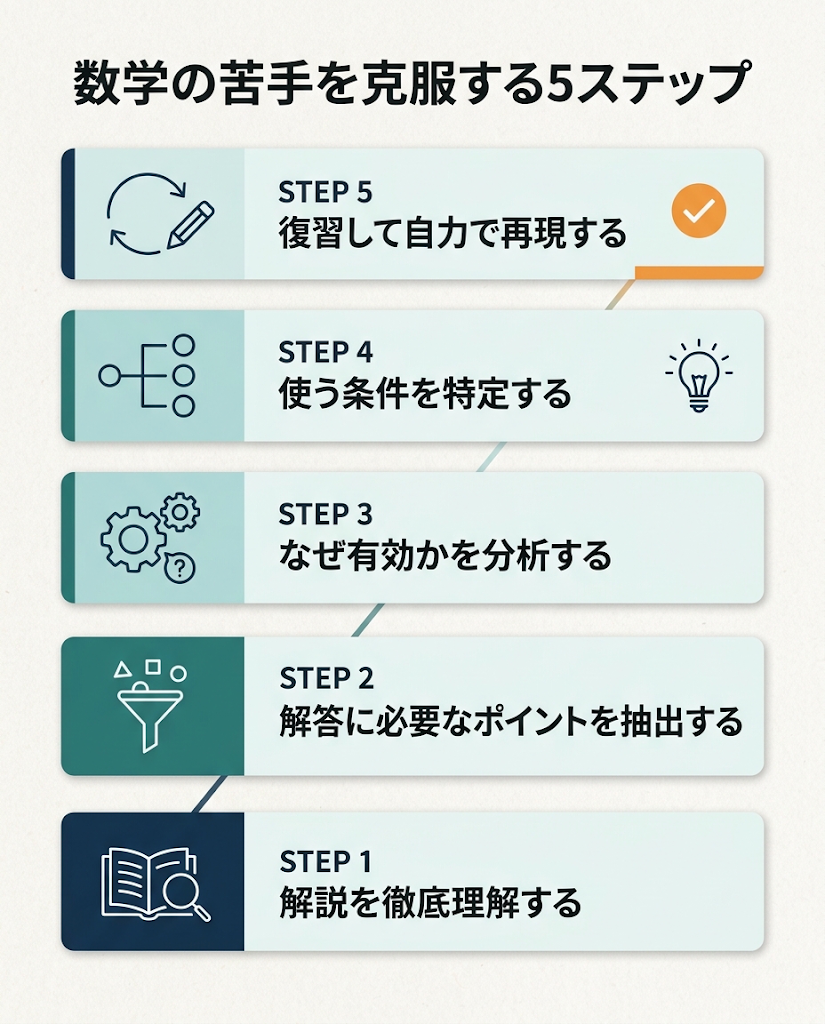 数学の苦手を克服するための5ステップ学習法